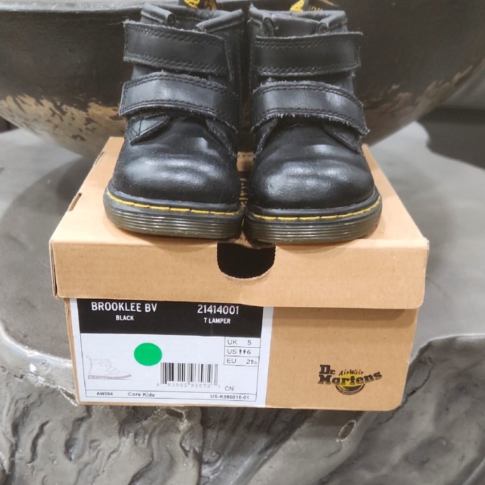 Dr. Martens Kids Black Brooklee Bv Boots Size 6